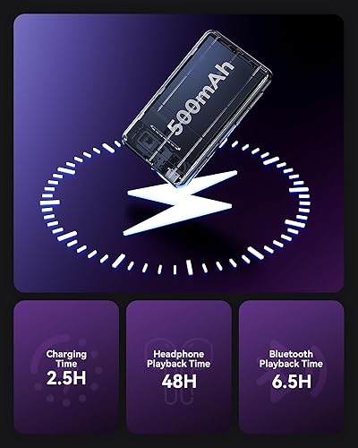 Miniatura 8 de AGPTEK Reproductor de MP3 con Bluetooth 5.3, pantalla táctil completa de 2.4 pulgadas, reproductor de música de 32 GB con clip y pulsera para