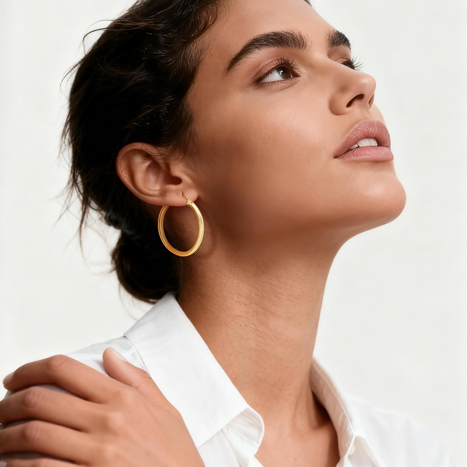 14K Gold Earrings for Women Gold Hoop Earrings for Women Hoops Earring for Womens Hoops Refined and Undeniably Chic Hoop Earring for Womens 30mm