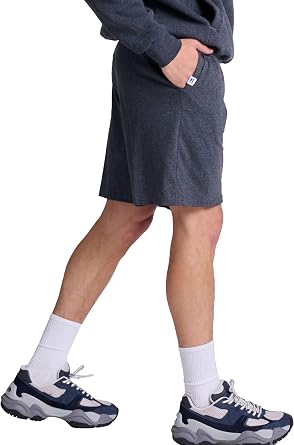 Russell Athletic Men's Relaxed Fit 9 Cotton Shorts with Pockets, Adjustable Elastic Waist, Sizes S-4X