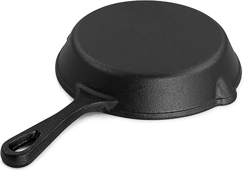 Miniatura 4 de MegaChef Sartén redonda de hierro fundido presazonado de 8 pulgadas en negro (MCCI)