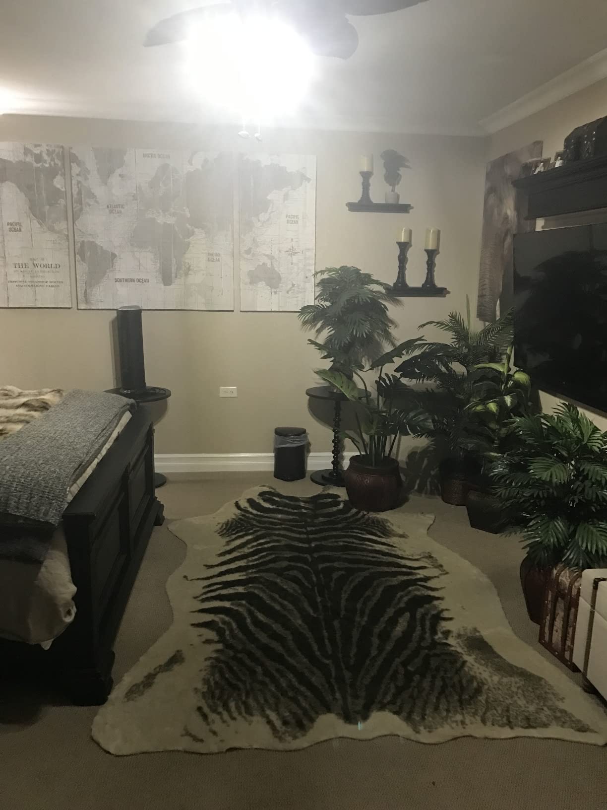 17/mo Finance Erin Gates by Momeni Acadia Zebra Grey Faux Hide Area