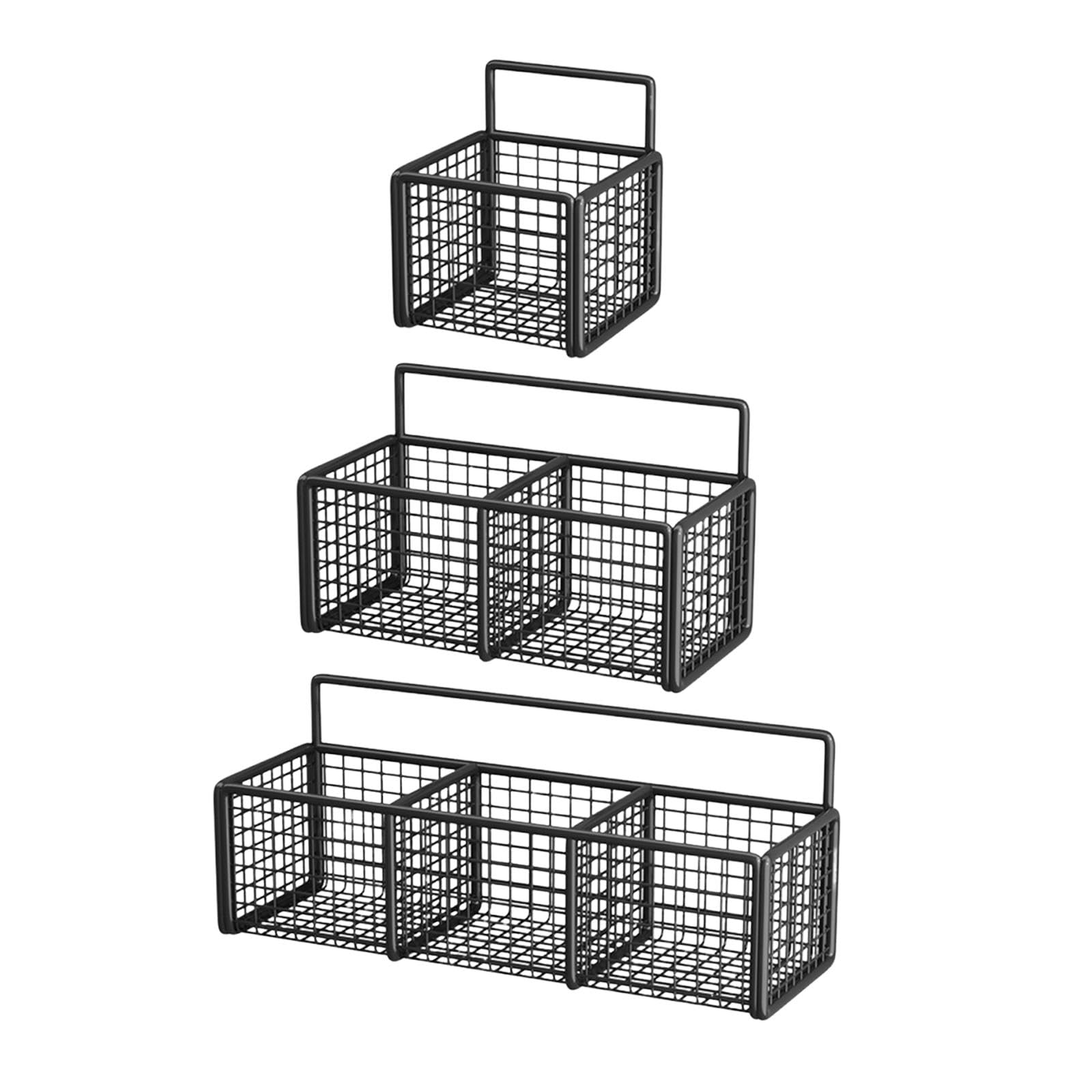 Cesta para colgar en la pared en juego de 3 piezas sin accesorios para salón