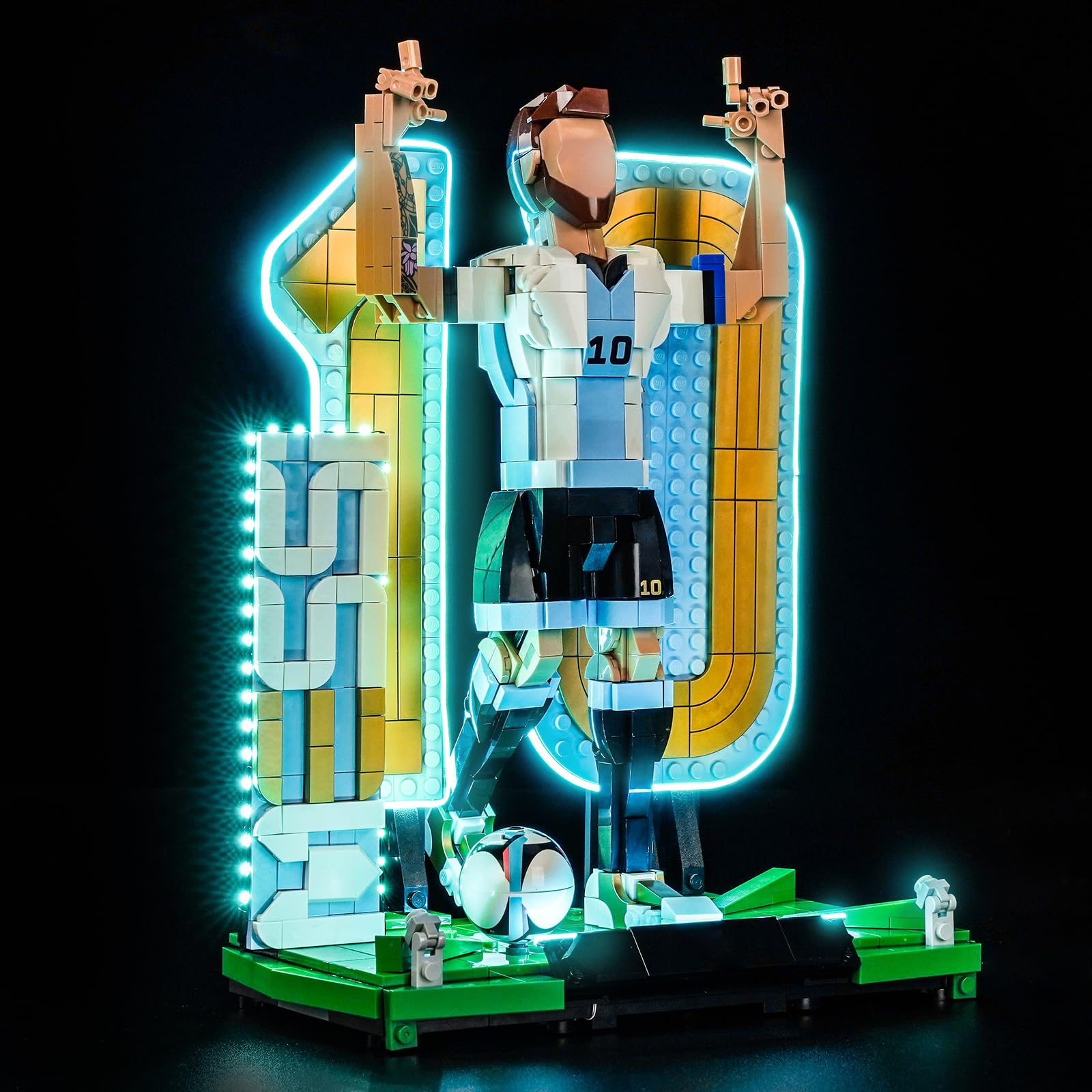 LocoLee Licht Kit kompatibel mit Lego Lionel Messi Fußballlegende, (kein Modell, nur Licht) Dekorative Beleuchtung Set Compatible with Lego 43015 Lionel Messi Soccer Legend