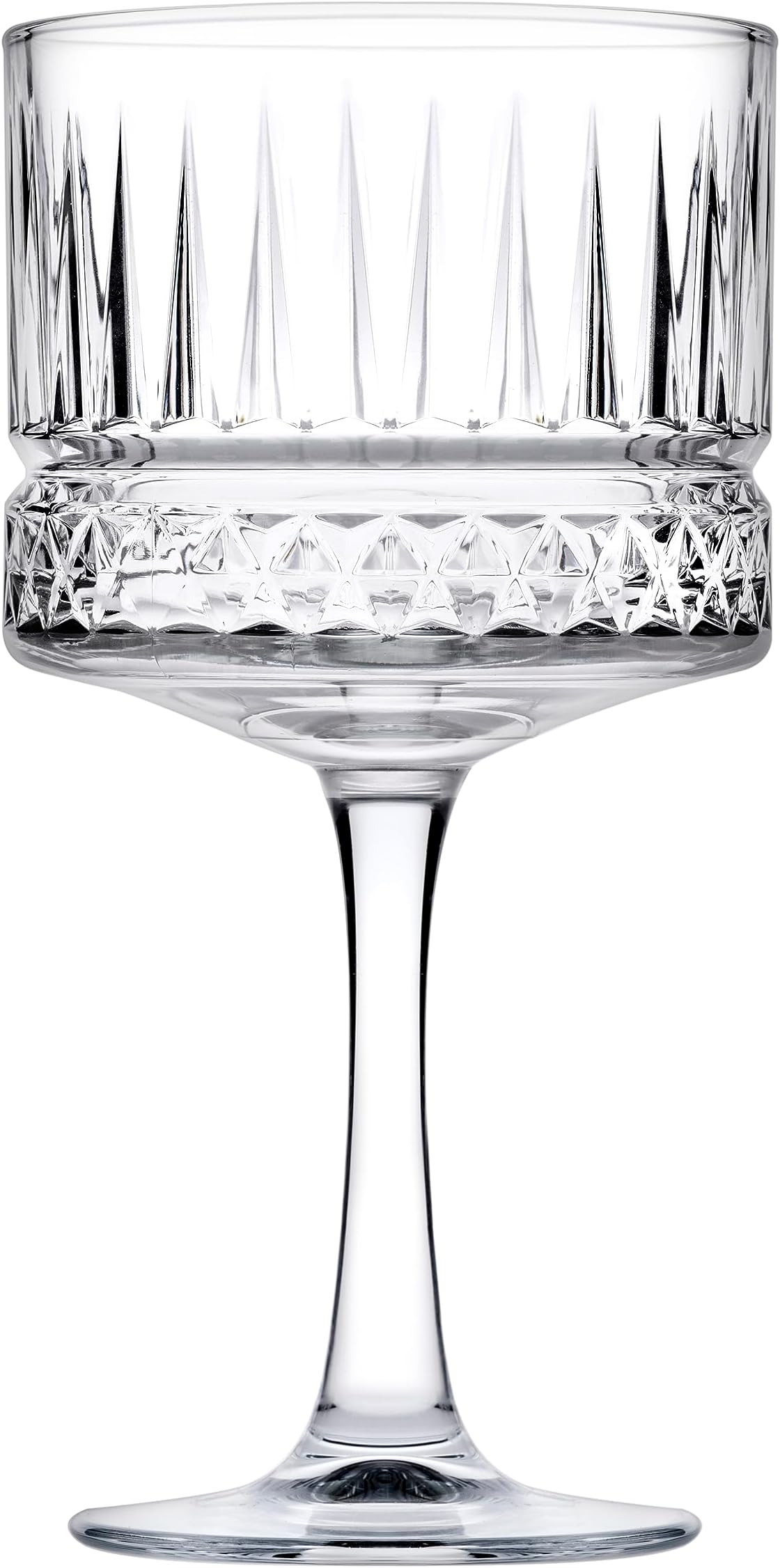 Elysia Cocktail Glass, Set of 4-500 cc, Cocktail Glass for Friends Party, Craft Cocktails, Crystal Clear Glasses for Mixology, DIY Cocktails, Engraved Glass