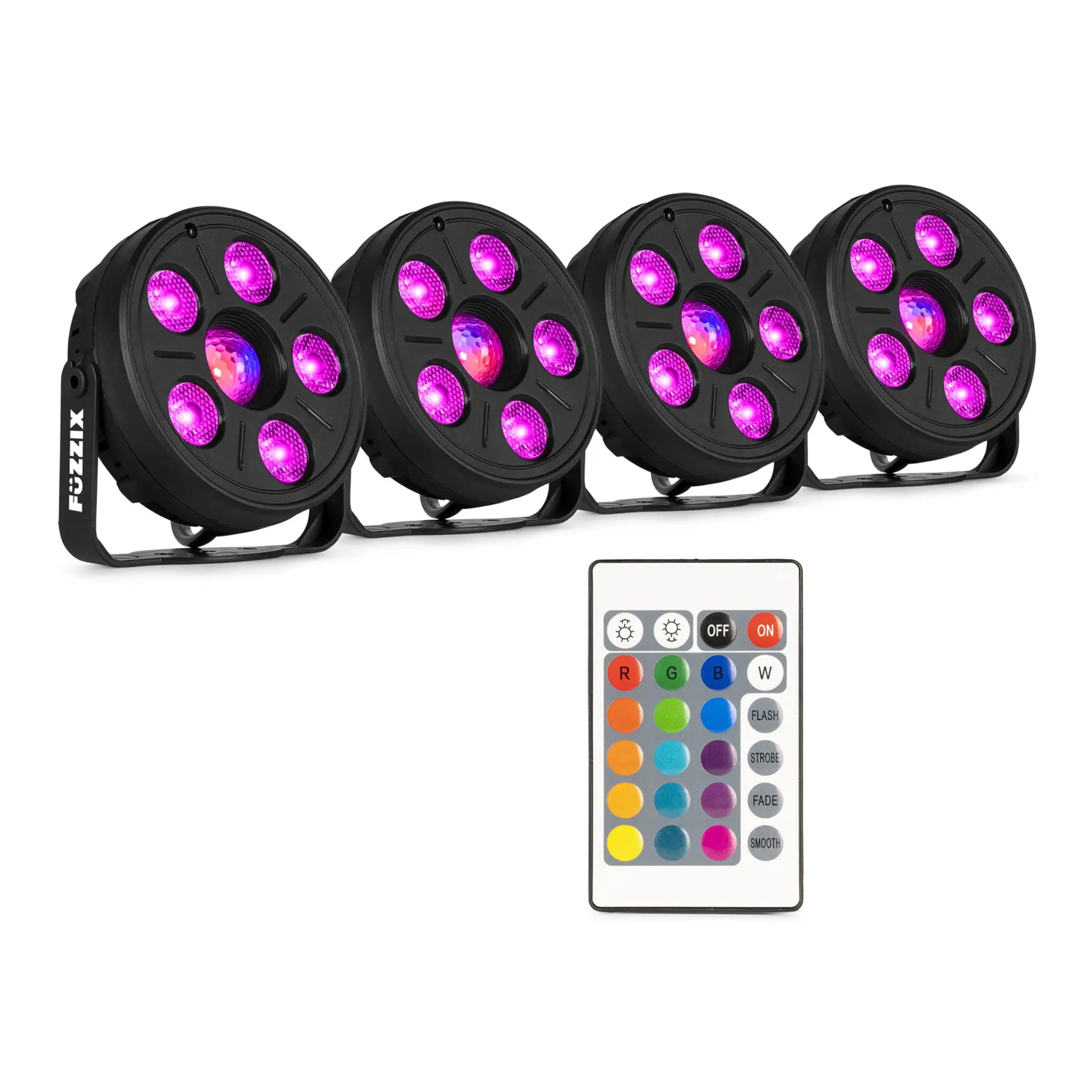 BeamZ - Pack de iluminación LED con máquina de humo de 550W | 550W de potencia, densidad de humo ajustable, con efecto LED, para Halloween y fiestas temáticas