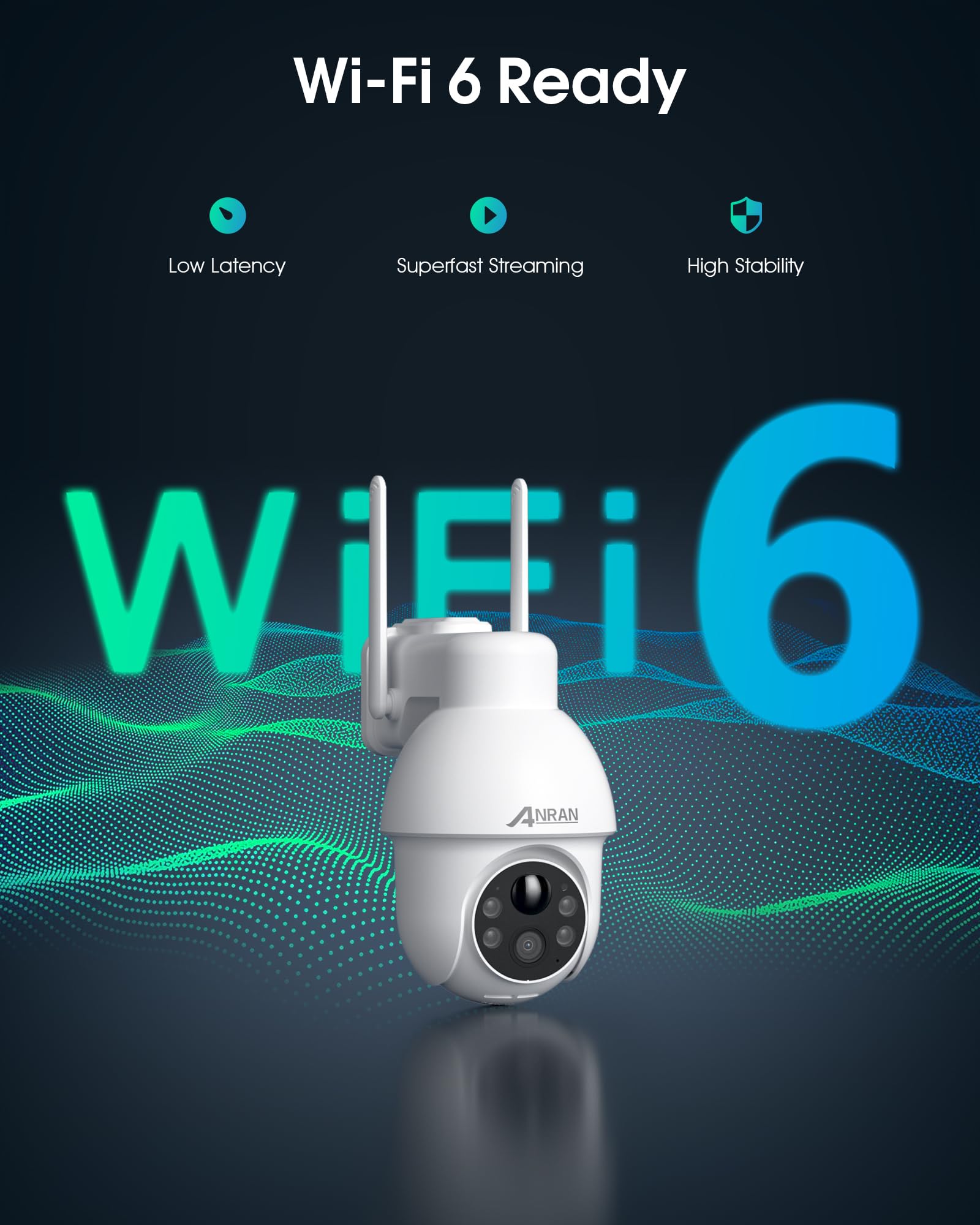 ANRAN Cámara de Vigilancia WiFi Solar Exterior 4K | 360° Cámara Sin Cables con Bateria, 8MP Seguridad Cámara, Visión Nocturna en Color, Detección PIR y AI, Audio Bidireccional