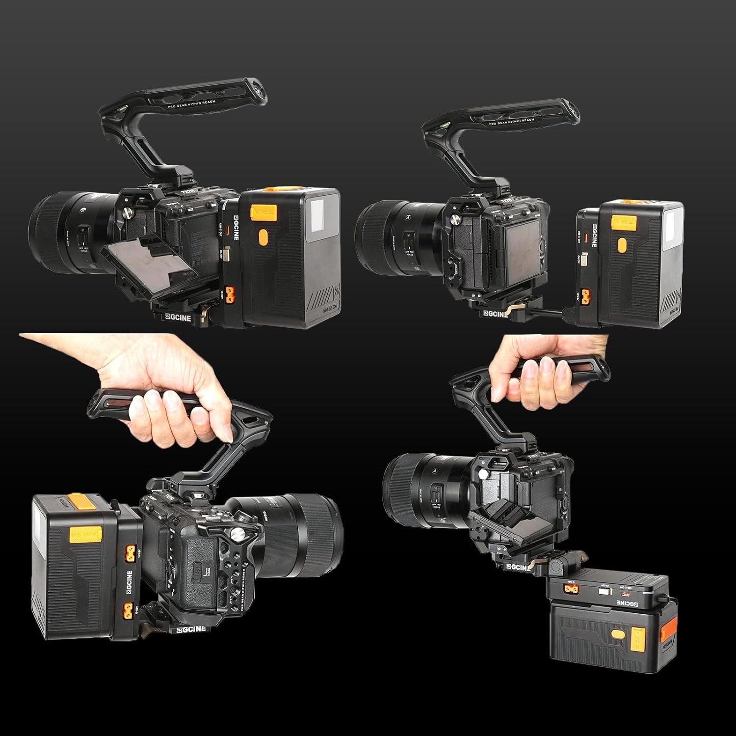ZGCINE V Mount Plate VM-VP4 with Arca-Swiss Quick Release, Foldable VMount for ZGCINE NEEWER SMALLRIG V-Mount Battery, for Canon Sony Nikon Panasonic LUMIX Mirrorless, DSLR Camera,Tripod