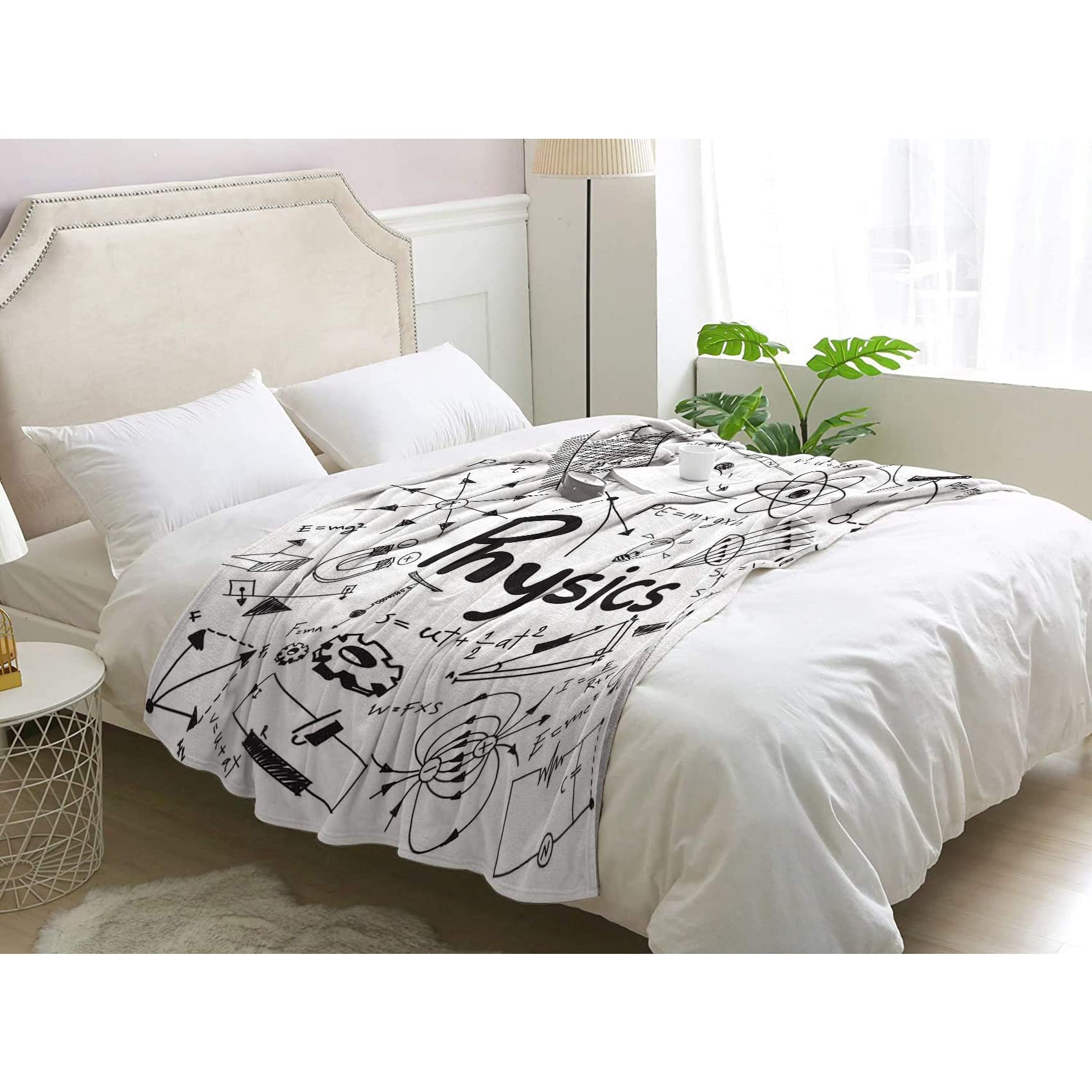 Plaid canapé polaire BUKITA 200x200 chaud et doux en flanelle 270 GSM