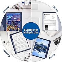 Vista 7 de Sooez Portafolios de arte de 11 x 17 pulgadas, carpeta grande con 30 bolsillos y hojas interiores negras, 60 páginas, libro de presentación de 11 x