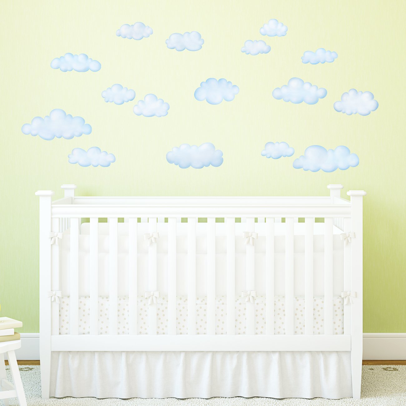 DECOWALL DS9-1702 Nubes Vinilo Pegatinas Decorativas Adhesiva Pared Dormitorio Salón Guardería Habitación Infantiles Niños Bebés