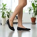 Westoes Black Bellies for Women - Elegant Black Formal Shoes for Girls, Stylish Bellies for Women, Perfect Office Wear, School Shoes for Girls, Comfortable Slip-On Ballerinas, Formal Shoes For Daily-Wear (Black, UK Footwear Size System, Adult, Women, Numeric, Medium, 7) gallery image