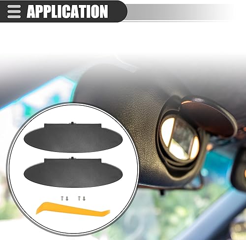 Miniatura 3 de Motoforti Cubierta de espejo para visera solar, cubierta para espejo de tocador lateral del conductor y pasajero, para Porsche 911 1996-2010, ABS,