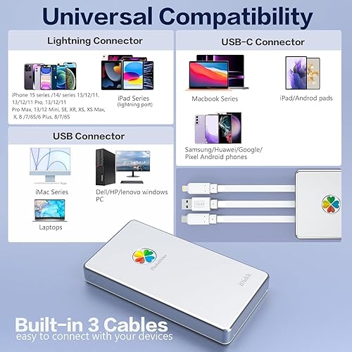 Miniatura 7 de iDiskk App-le - Disco duro externo certificado de 1 TB para iPhone 1516, iPad y MacBook, fotos, videos, música y documentos compatible con iOS y