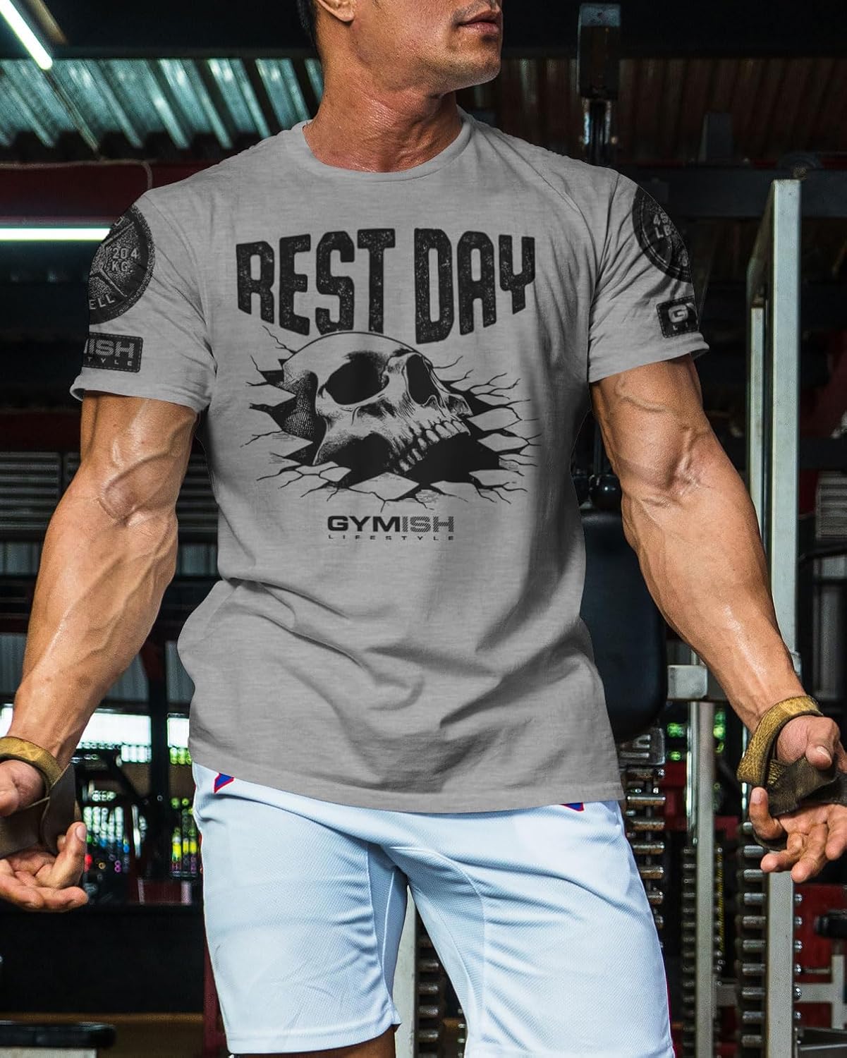 Gymish Lifestyle Rest Day Gym Workout Bodybuilding Lifting T-Shirt for Men