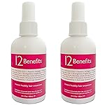 12 Benefits Instant Healthy Hair Treatment, Leave-In Conditioning, Smoothes Frizz, Strengthens & Repairs, Heat Protection Spray, 6 Fl Oz (Pack of 2)