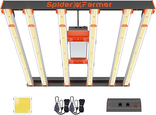 Spider Farmer SE5000 - Luz LED de crecimiento de 480 W 4 x 4 pies cobertura de 2016 piezas Samsung LM301B diodos mejorados luces rojas UV IR