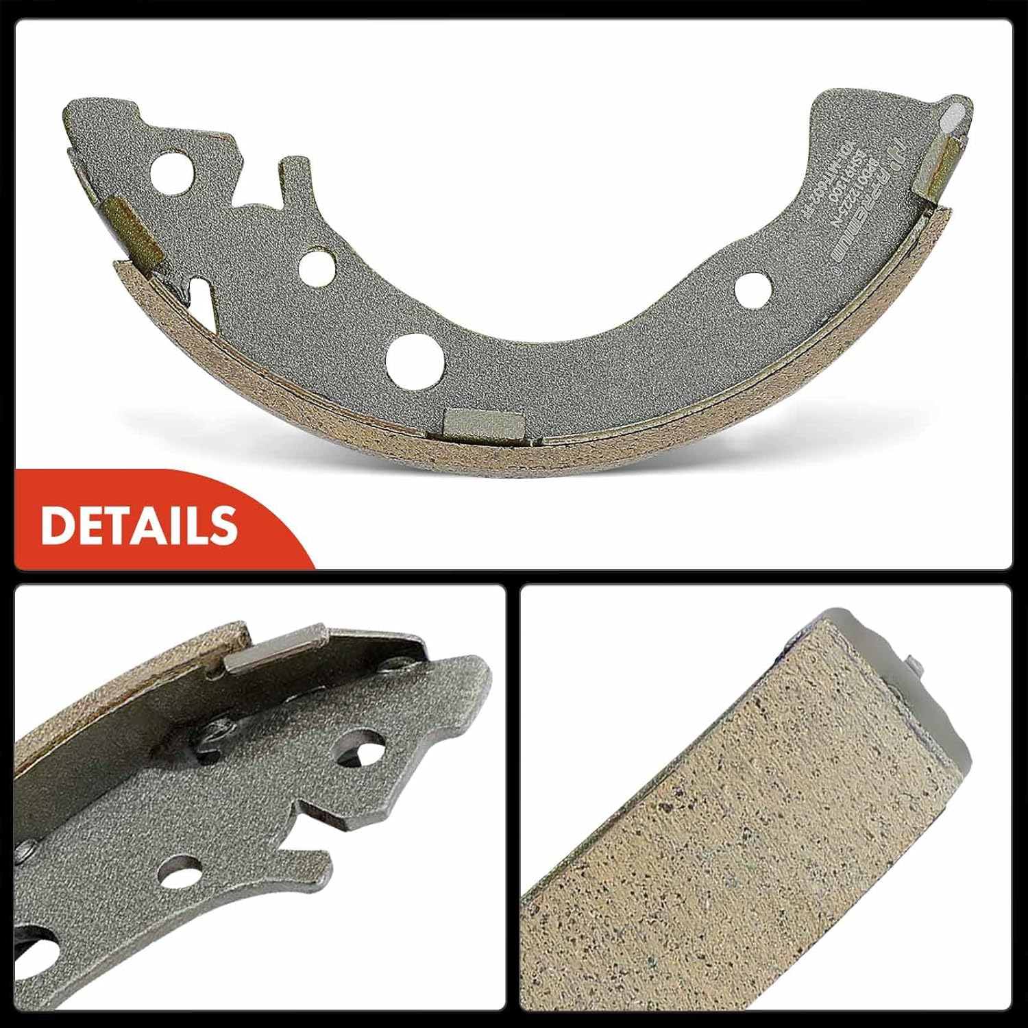 A-Premium Rear Brake Drums and Shoes Set Compatible with Honda Civic 2006-2015 L4 1.8L 6-PC Set