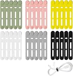 30 PCS Silicone Colour Cable Ties, Reusable Cable Straps, Cord Organizers Electronic Accessories for Storing Charging Line Earphones Audio Cables