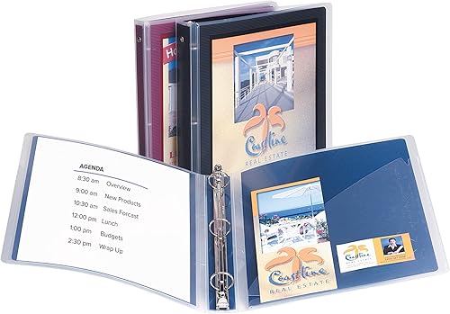 Miniatura 58 de Avery Flexi-View - Carpeta de 3 anillas, anillos redondos de 1/2 pulgada, 1 carpeta azul marino (15766)