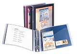Avery Flexi-View 3 Ring Binder, 1 Inch Round Rings, 3 Black Binders (17686) – view 2