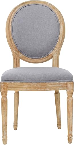 Miniatura 5 de Christopher Knight Home Camille - Sillas de comedor tradicionales de terciopelo, 2 piezas, color gris y blanco brillante Gris
