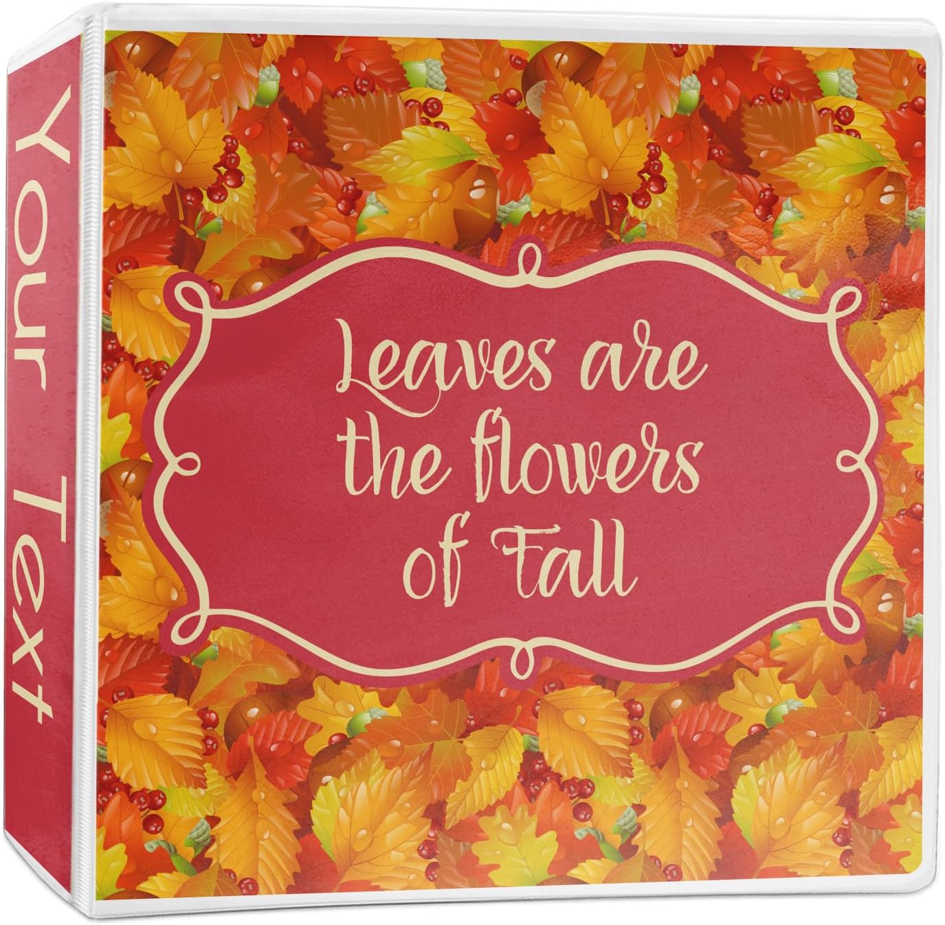 Personalized Fall Leaves 3-Ring Binder - 2 inch