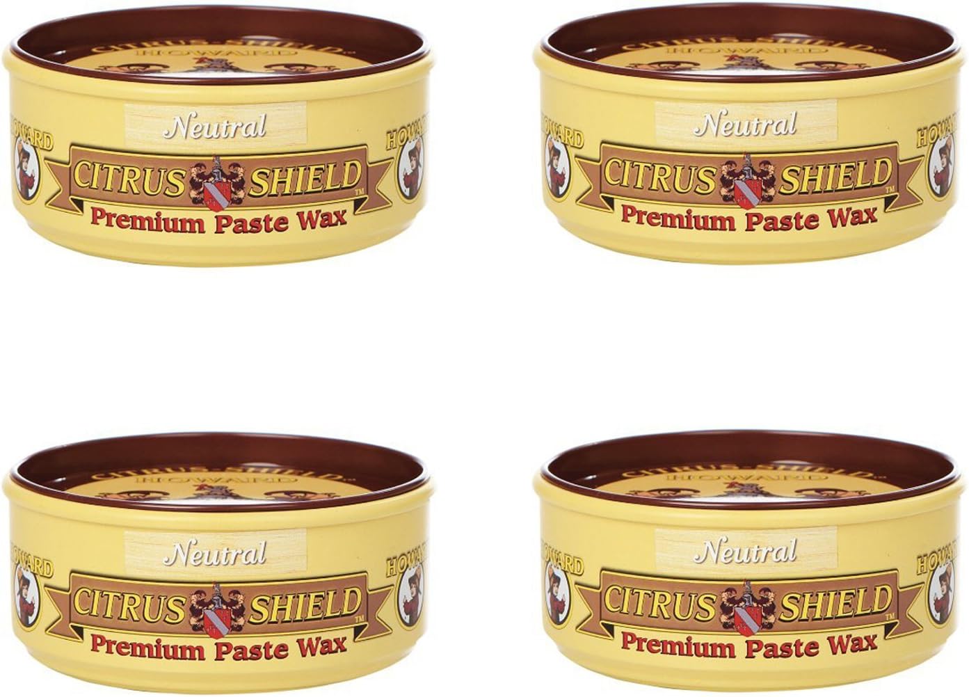Howard CS0014 Citrus Shield Paste Wax, 11-Ounces Neutral (4-Pack)
