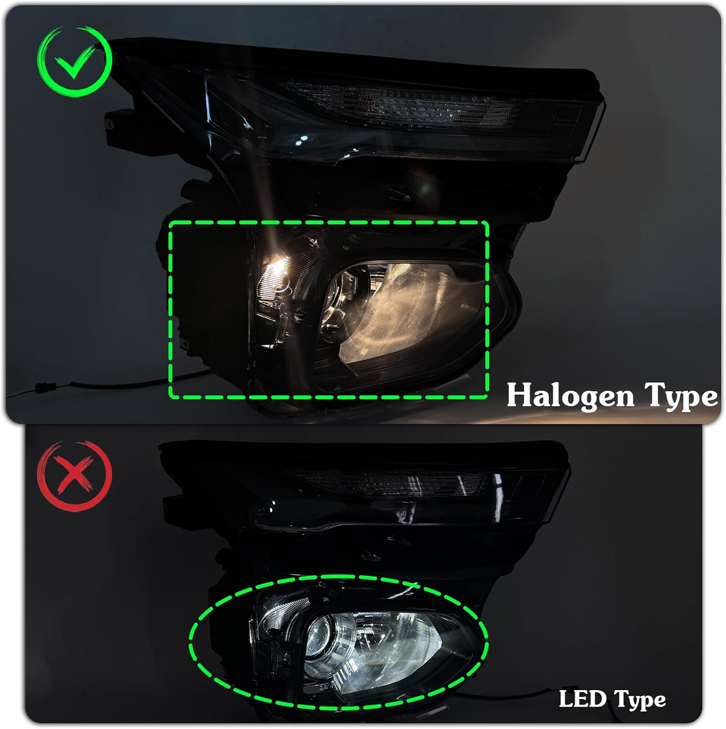 RH Halogen Type HeadlightsW/LED DRL Projector Assembly Compatible with 2021-2023 Chevy Trailblazer LS/LT/RS/Activ Headlamp Right Passenger Side GM2503520 42790340