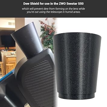 1pc Dew Shield Compatible with ZWO Seestar S50-3D Printed Seestar S50 Accessories (Black)