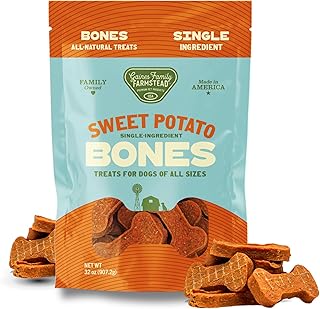 Gaines Family Farmstead Sweet Potato Dog Bones – 32 oz Bag, All-Natural,...