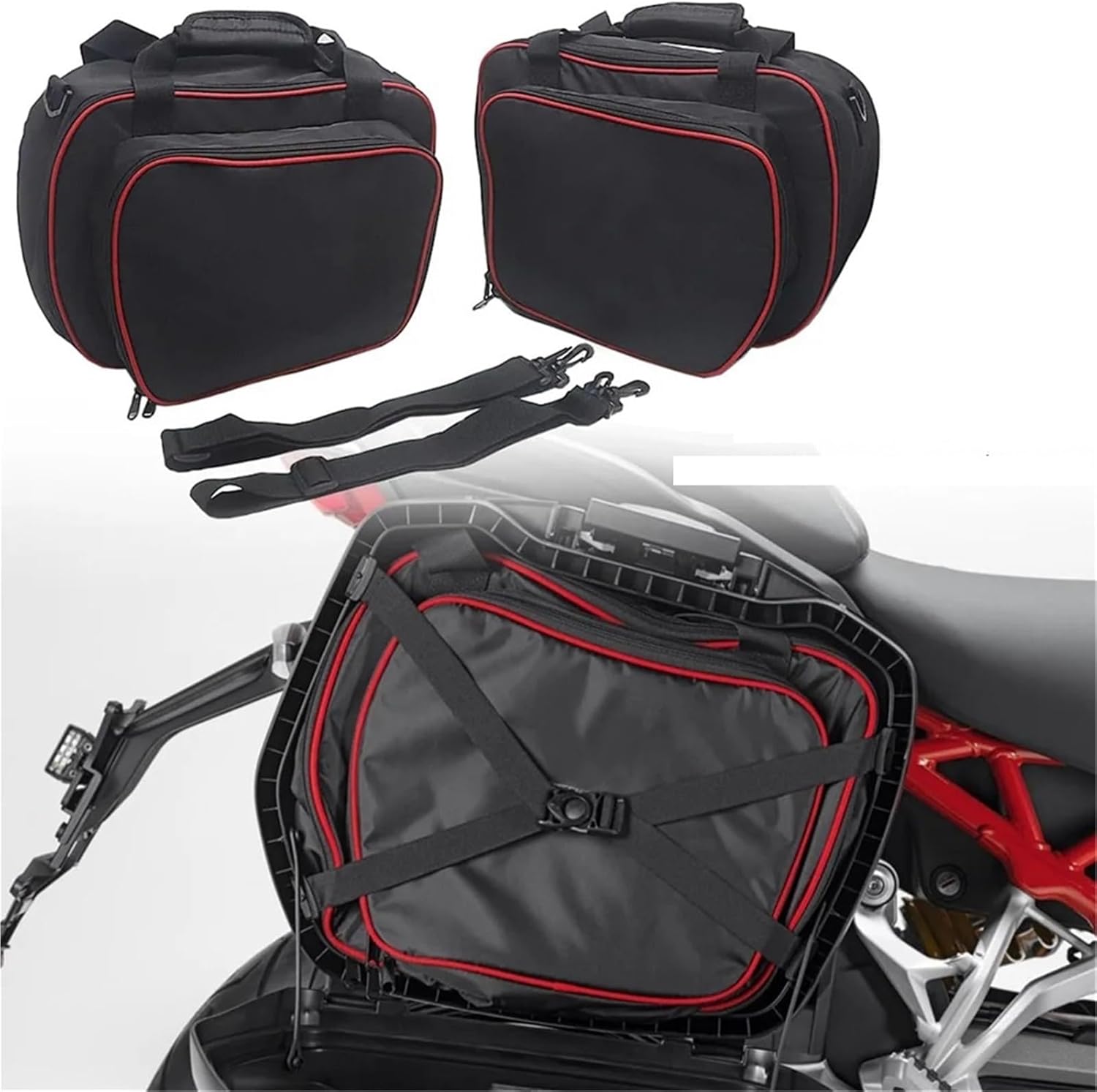 オートバイのフレームクバッグ オートバイサドルバッグ アクセサリー インナー サイドパニアケース のために ドゥカティ のために M