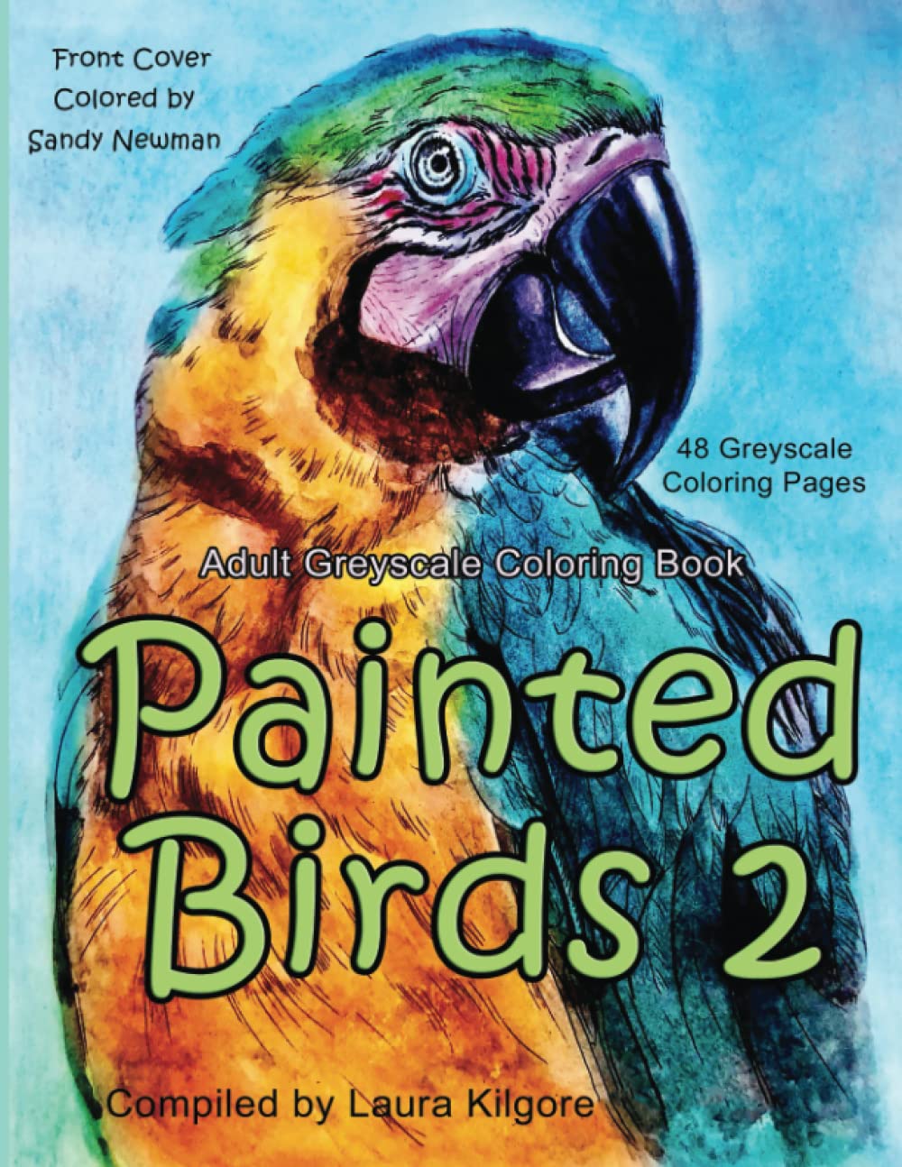 Painted Birds 2: Adult Greyscale Coloring Book with painted pictures of birds. If you like to color different kinds of birds, then these are your images to color.