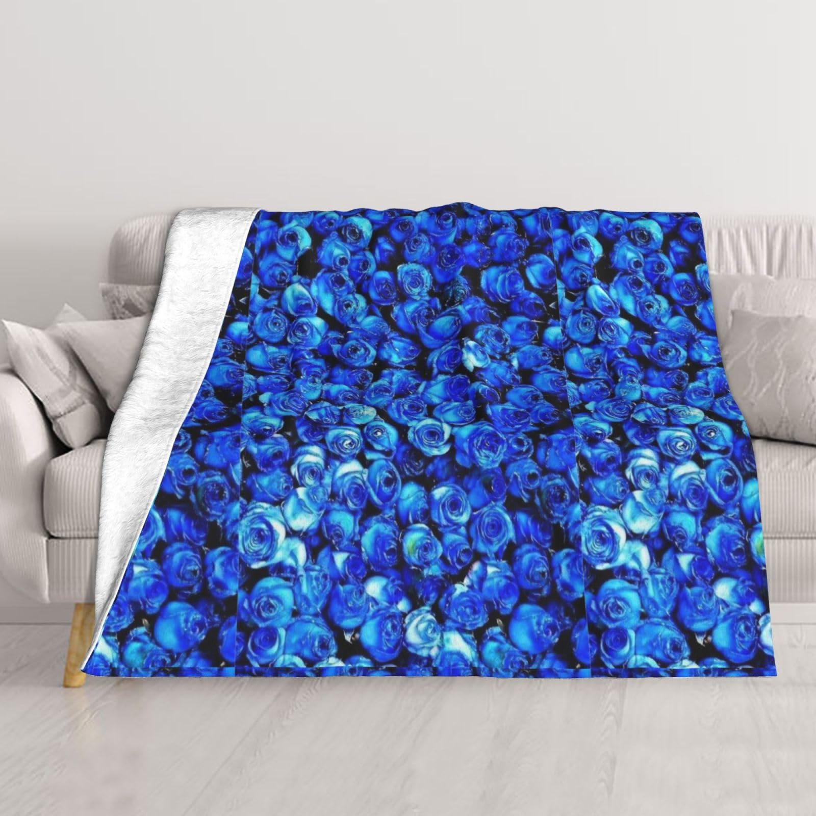 Couverture imprimée rose bleue chaude plaid pelucheux réversible canapé lit salon