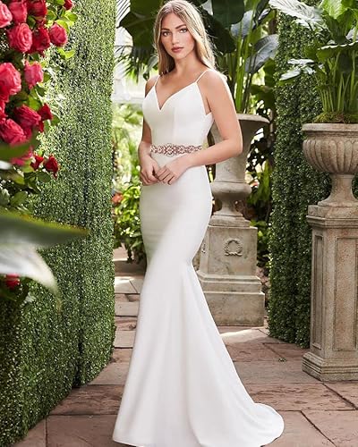 Yanstar Handmade Rose Gold Crystal Bridal Belts Blush Sashes Wedding Belt With Rhinestone For Wedding Bridesmaid Dress (Rose-Blush) #TOP1