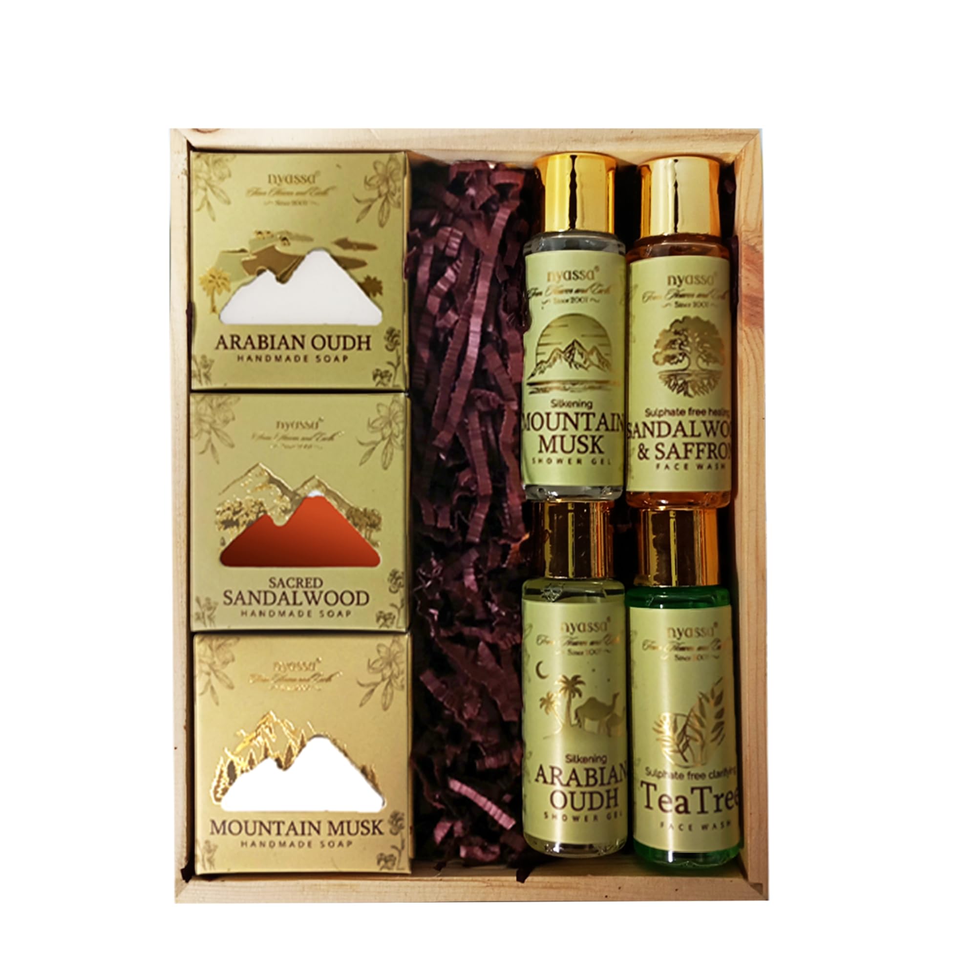 NYASSA In the Woods Gift Set | Bath & Body Care For Birthday Gift & Anniversary To Pamper Your Loved Ones For All Occasion | Handmade Soap, Shower gel, Face Wash | Natural Ingredient, No Parabens