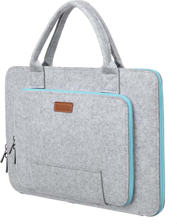 Ropch 15.6" Felt Laptop Sleeve with Handle Portable Notebook Computer