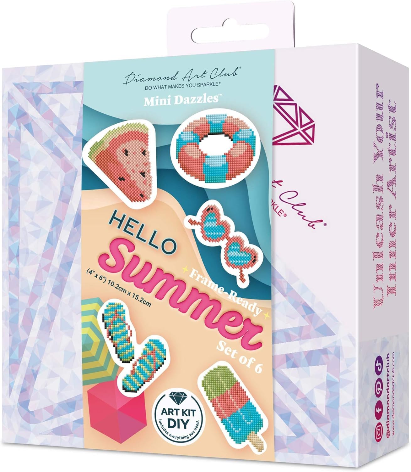 Amazon.com: DIAMOND ART CLUB Hello Summer Mini Dazzles, Fun DIY