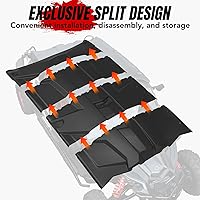 Vista 3 de A & UTV PRO Cubierta deportiva para 2017-2025 Can Am Maverick X3 MAX RS DS Turbo Accesorios, 4 piezas combinadas de polietileno duro y resistente