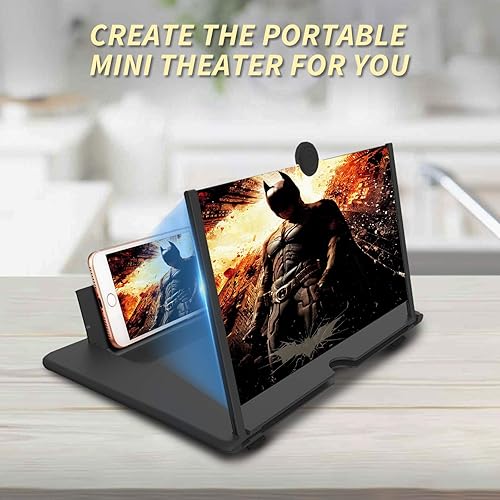 Miniatura 3 de Lupa de pantalla de 14 pulgadas para teléfono celular, lupa 3D, amplificadora de pantalla para películas, videos, lectura, juegos con soporte