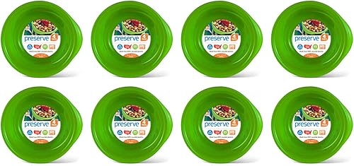 Miniatura 4 de Preserve Tazones sin BPA para uso diario, hechos de plástico reciclado en los Estados Unidos, juego de 32 unidades, color azul medianoche