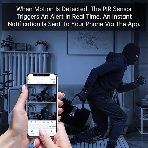 Miniatura 6 de MCJ Mini cámara oculta WiFi 2.4G con audio, alimentación en vivo de video HD 2K, visión nocturna, no incluye tarjeta SD, pequeña cámara de seguridad