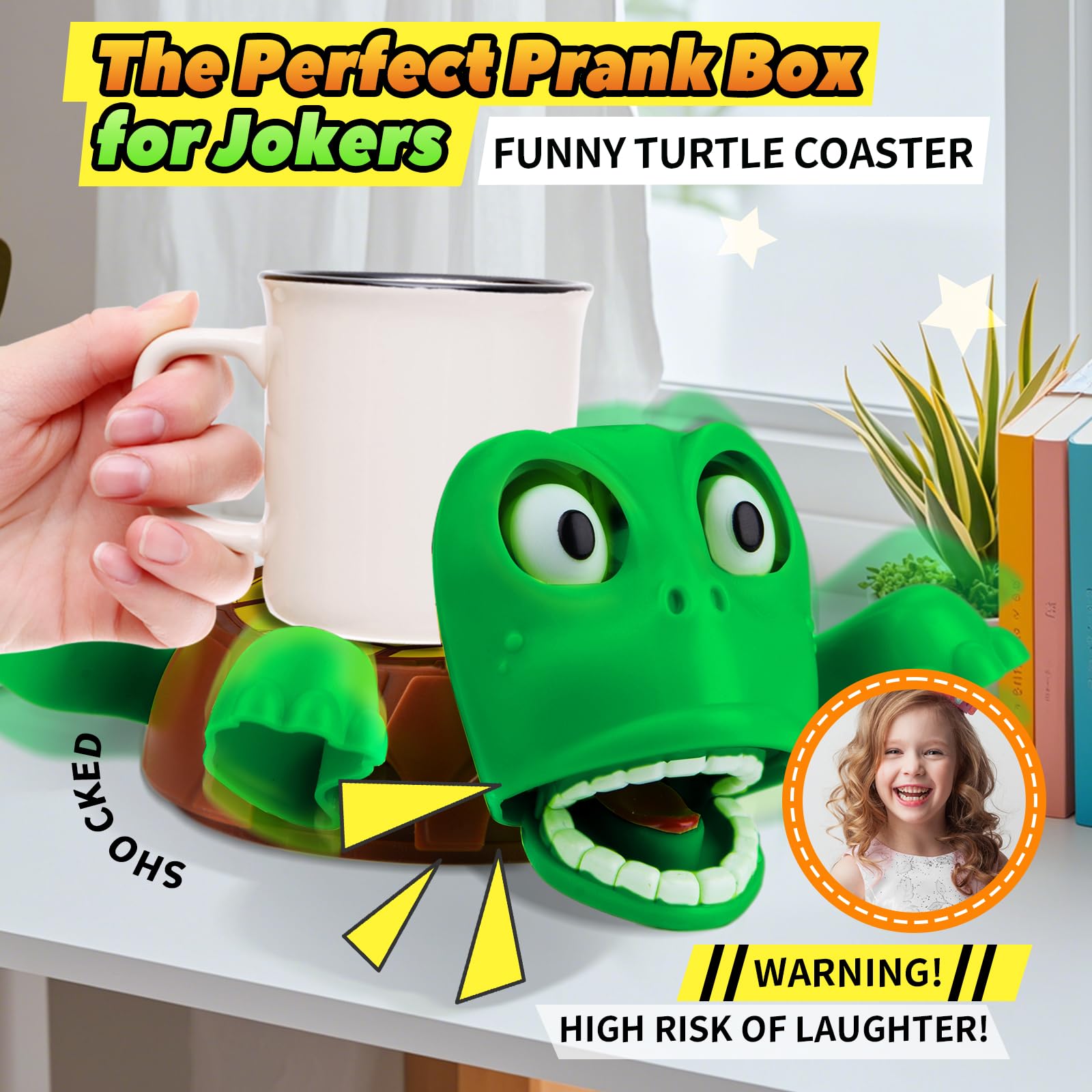Lustige Schildkröten-Untersetzer Mit Beweglichen Gliedmaßen - 3D Design Für Tassen & Gläser