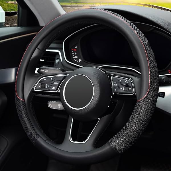 Protector de Volante para Chevrolet Corsa 2002 2003 2004 2005, Funda de Cuero Microfibra Antideslizante y Transpirable