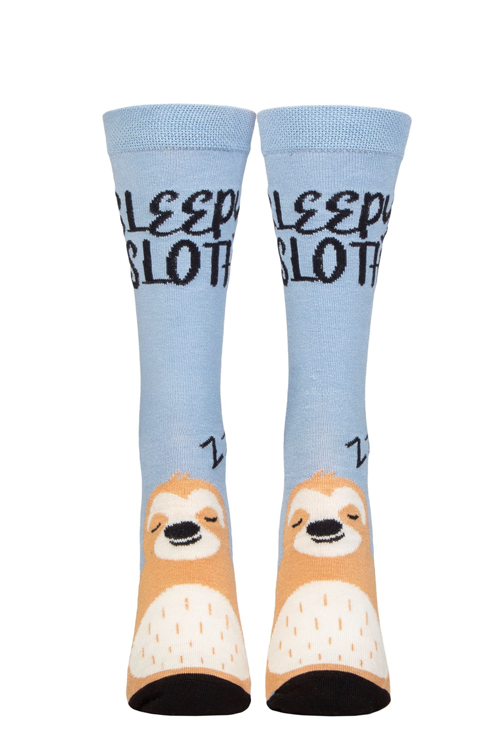 Sockshop Unisex Sleepy Sloth Lazy Panda Men's And Ladies' Bamboo Fun And Novelty Socks Pack Of 1 (, 4-8)