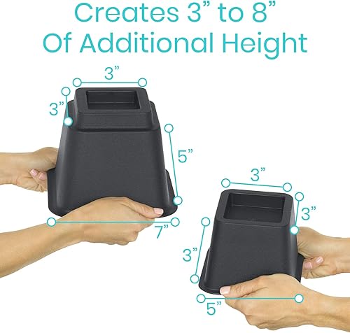 Miniatura 6 de Vive Elevadores de cama resistentes  Elevadores de cama  Elevadores de cama de dormitorio para marco de cama  Elevador de extensión de piernas