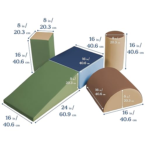 Miniatura 2 de Juego de espuma ECR4Kids SoftZone para trepar y gatear para niños y preescolares Tono tierra 1