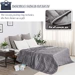 King Size Weighted Blanket 15lbs(88''x104'', Double-Sided), Reversible Tencel/Short Plush Warming & Cooling 2 in 1 All Season Heavy Blanket-Bonus Carry Bag Included