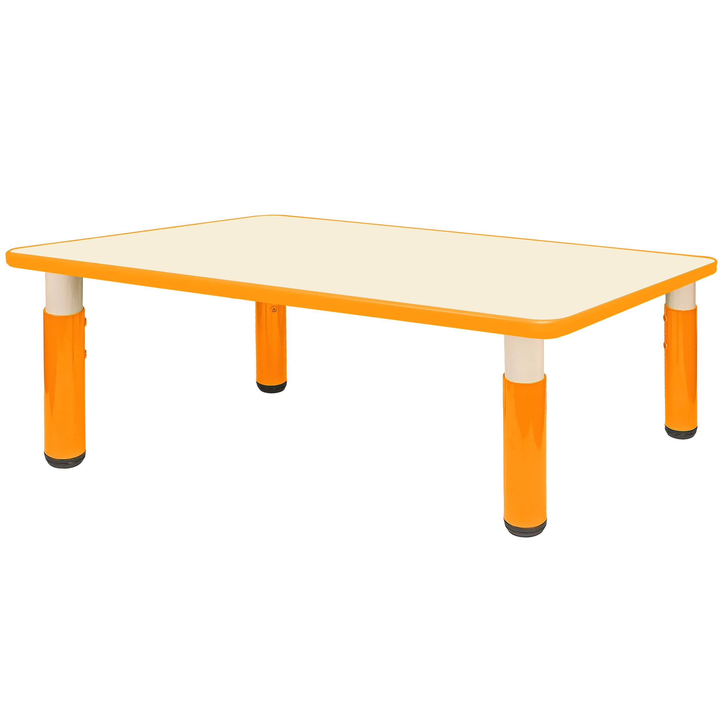 alles-meine.de GmbH Sitzgruppe für Kinder - Tisch + 6 Kinderstühle - Größen & Farbwahl - orange - höhenverstellbar - 1 bis 8 Jahre - Plastik - für INNEN & AUßEN - Kindertisch/K..