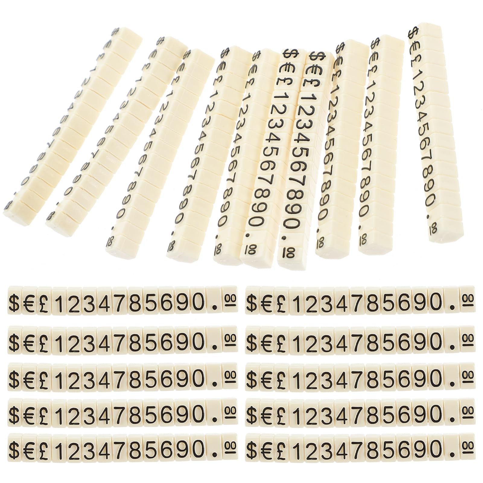 Abaodam 80pezzi Cubo Espositivo Per Prezzi Con Base Regolabile Etichette Prezzo Eleganti Per Gioielli Abbigliamento e Prodotti Cosmetici Per Negozi e Buffet