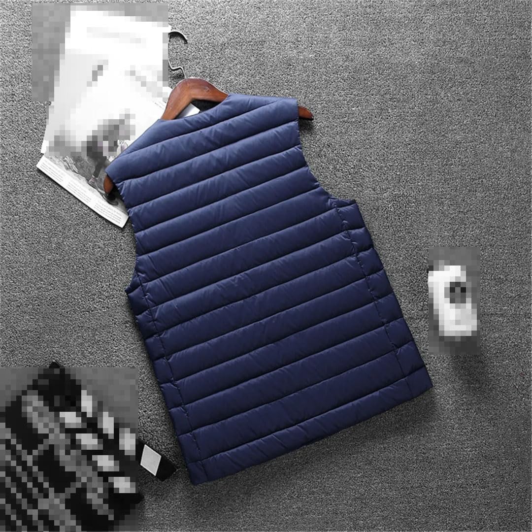 Chaleco De Plumón De Pato Blanco Para Hombre, Chaqueta Sin Mangas, Chaleco Con Cuello En V, Chaleco Informal De Invierno